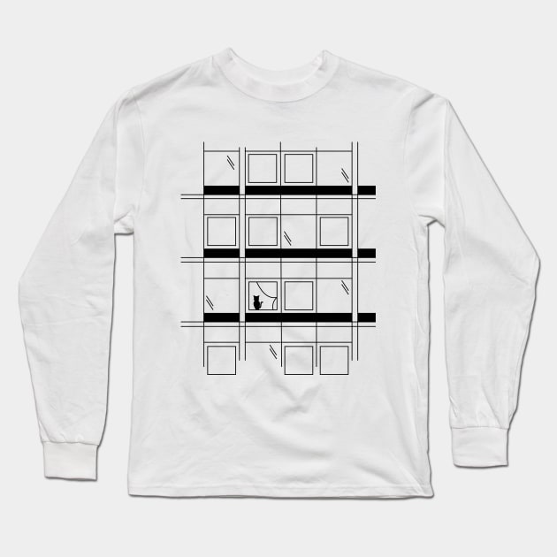 Apartment Cat Long Sleeve T-Shirt by VollkornPopcorn